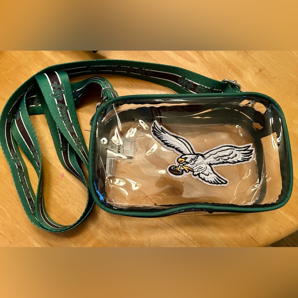 Philadelphia Eagles Clear Crossbody Stadium Bag FOCO